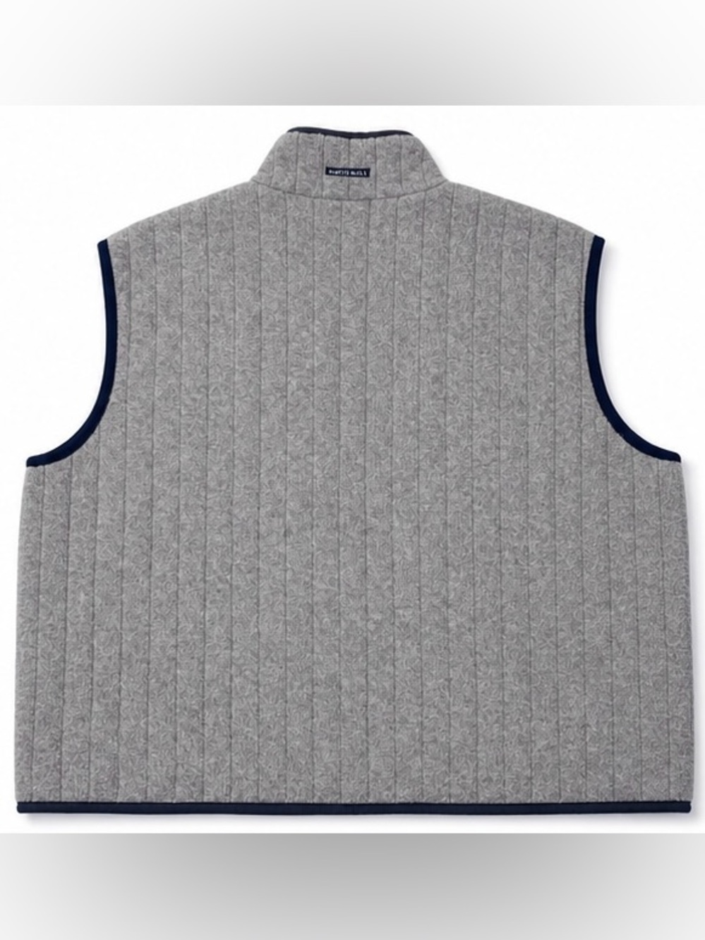 North Sails Polartec Fleece Vest Large Gray Full Zip Quilted Pockets Men - Picture 6 of 12